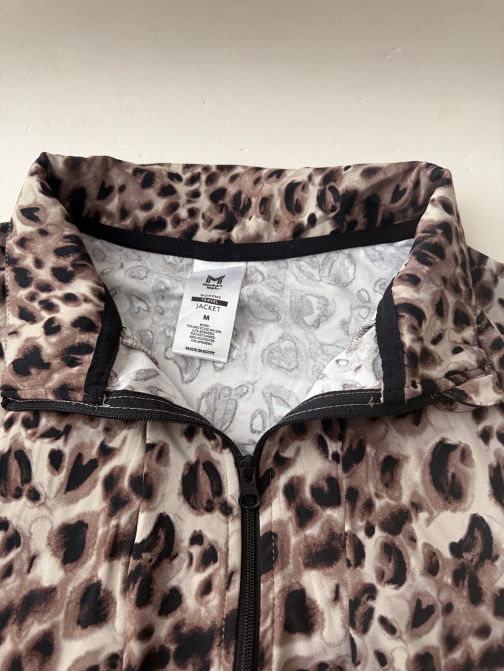 Leopard Print Bomber Jacket in Brown and Black Size Medium - Picture 2 of 10